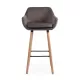 Scaune de bar și insulă bucătărie catifea și lemn ABS 1271 gri