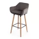 Scaune de bar și insulă bucătărie catifea și lemn ABS 1271 gri