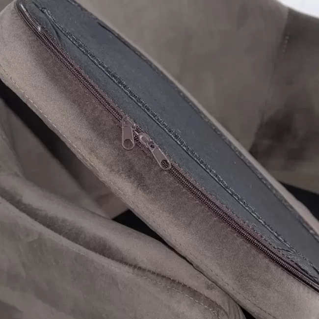 Scaune de bar și insulă bucătărie catifea și lemn ABS 1271 gri