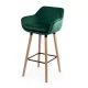 Scaune de bar și insulă bucătărie catifea și lemn ABS 1271 verde