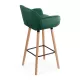 Scaune de bar și insulă bucătărie catifea și lemn ABS 1271 verde