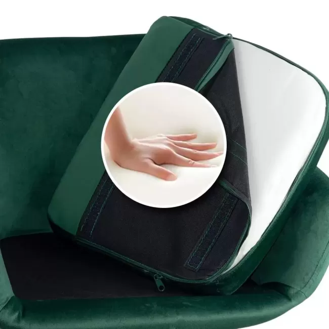 Scaune de bar și insulă bucătărie catifea și lemn ABS 1271 verde