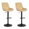 Set 2 scaune de bar din catifea si cadru metalic-ABS145