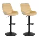 Set 2 scaune de bar din catifea si cadru metalic-ABS145
