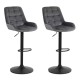 Set 2 scaune de bar din catifea si cadru metalic-ABS145