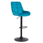 Scaun de bar din catifea si cadru metalic-ABS145 Scaun de bar din catifea si cadru metalic-ABS145