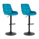 Set 2 scaune de bar din catifea si cadru metalic-ABS145