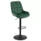 Scaun de bar din catifea si cadru metalic-ABS145-verde