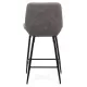 Scaun de bar fix din piele ecologica si picioare din otel ABS 146 gri