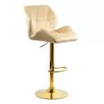 Scaune de bar, insulă bucătărie din catifea ABS 148 Crem