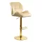 Scaune de bar, insulă bucătărie din catifea ABS 148 Crem