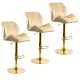 Scaune de bar, insulă bucătărie din catifea ABS 148 Crem