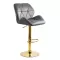 Scaune de bar, insulă bucătărie din catifea ABS 148 gri