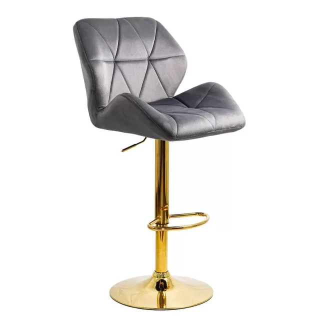 Scaune de bar, insulă bucătărie din catifea ABS 148 gri
