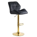 Scaune de bar, insulă bucătărie din catifea ABS 148 negru Scaune de bar, insulă bucătărie din catifea ABS 148 negru