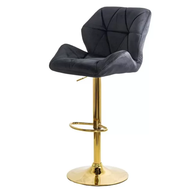Scaune de bar, insulă bucătărie din catifea ABS 148 negru