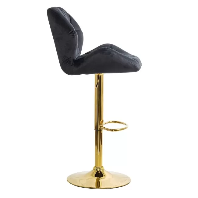 Scaune de bar, insulă bucătărie din catifea ABS 148 negru