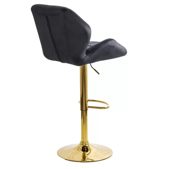 Scaune de bar, insulă bucătărie din catifea ABS 148 negru