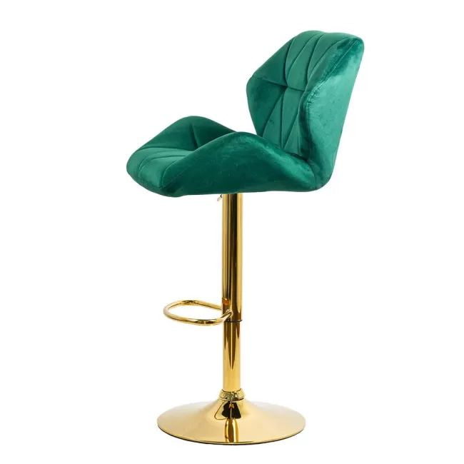 Scaune de bar, insulă bucătărie din catifea ABS 148 Verde