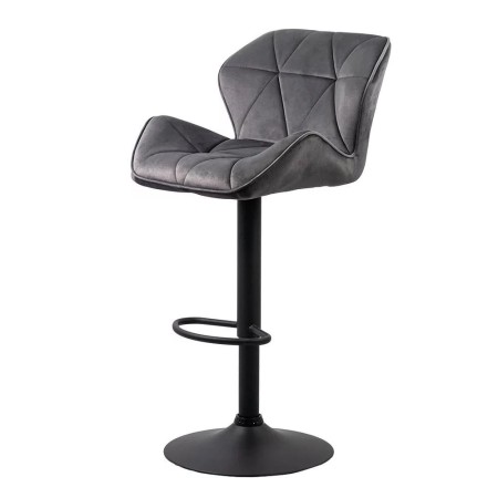 Scaune de bar din catifea ABS 149 gri Scaune de bar din catifea ABS 149 gri