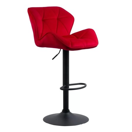 Scaune de bar din catifea ABS 149 roșu Scaune de bar din catifea ABS 149 roșu