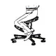 Scaun birou tip kneeling chair OFF093 negru