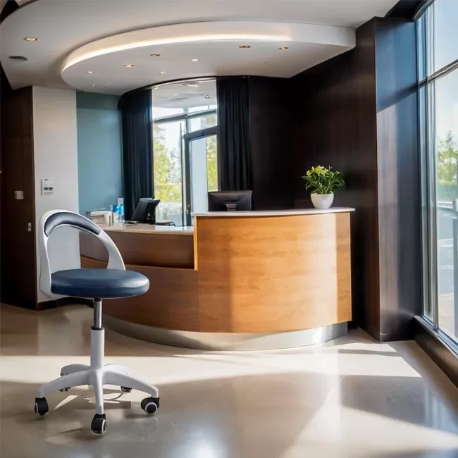 Scaune operative piele ecologică OFF 1021 albastru