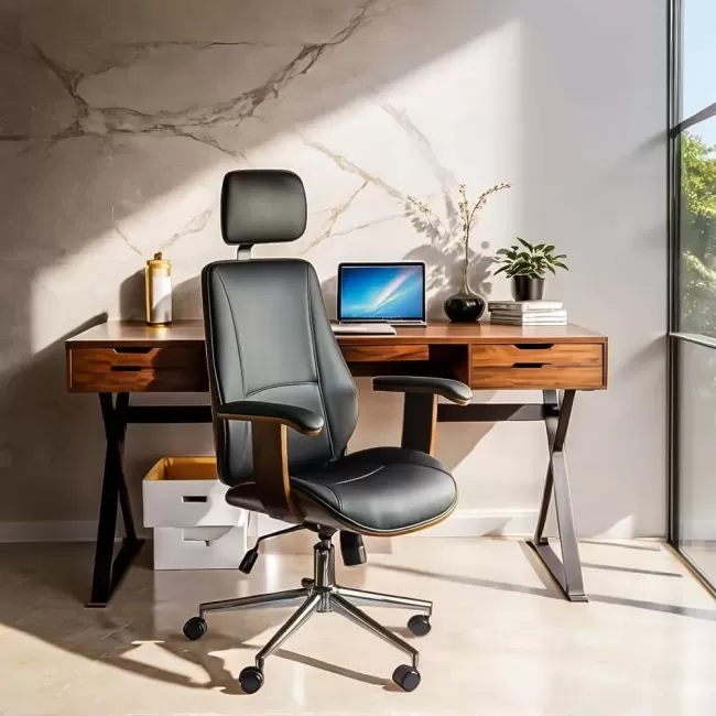 Scaune directoriale din piele ecologică OFF 1606 negru