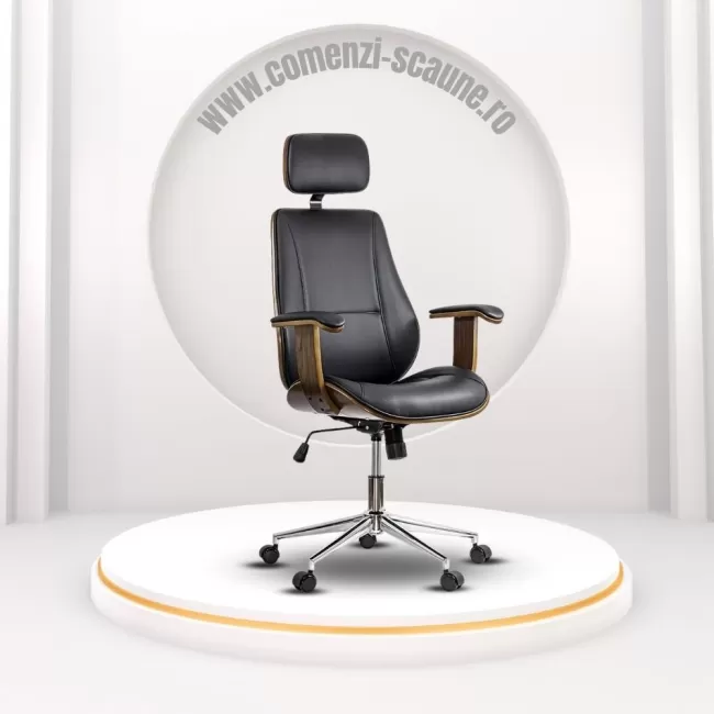 Scaune directoriale din piele ecologică OFF 1606 negru