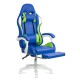 Scaun gaming cu iluminare si suport picioare OFF 298 albastru Scaun gaming cu iluminare si suport picioare OFF 298 albastru