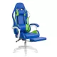 Scaun gaming cu iluminare si suport picioare OFF 298 albastru