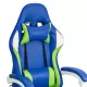 Scaun gaming cu iluminare si suport picioare OFF 298 albastru