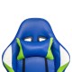 Scaun gaming cu iluminare si suport picioare OFF 298 albastru Scaun gaming cu iluminare si suport picioare OFF 298 albastru