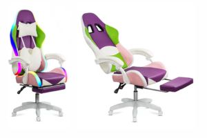 Scaune de birou și gaming Office 298 culoarea mov cu roz