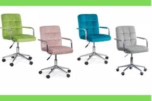 Scaune de birou din catifea pentru copii