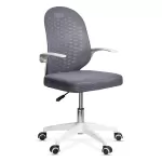 Scaun de birou copii din mesh gri, modern și rotativ OFF 330