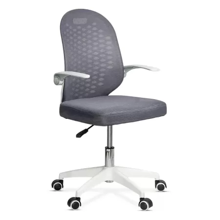 Scaun de birou copii din mesh gri, modern și rotativ OFF 330