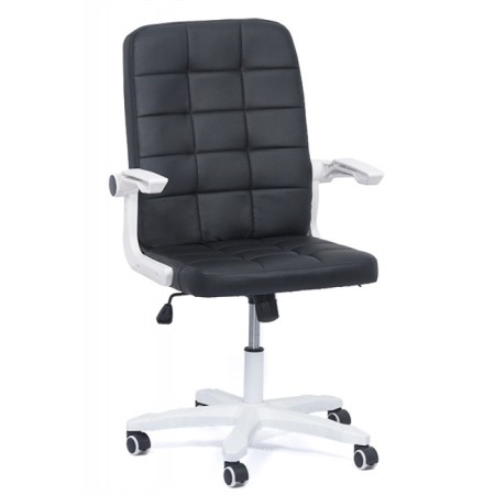 Scaun birou cu brațe rabatabile culoarea negru Scaun birou cu brațe rabatabile culoarea negru
