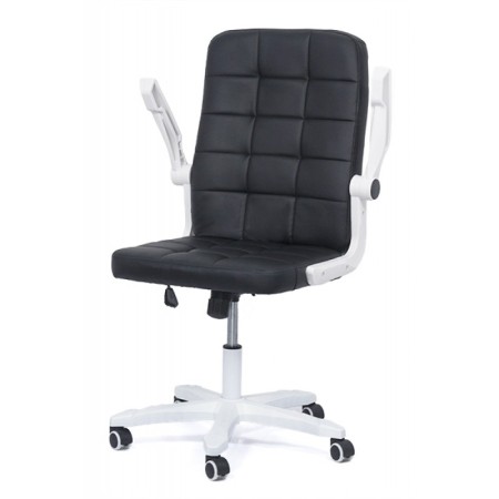 Scaun birou cu brațe rabatabile culoarea negru Scaun birou cu brațe rabatabile culoarea negru