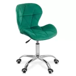 Scaun de birou din catifea OFF 334 Verde