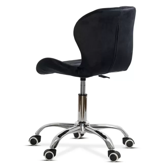 Scaun de birou din catifea OFF 334 Negru