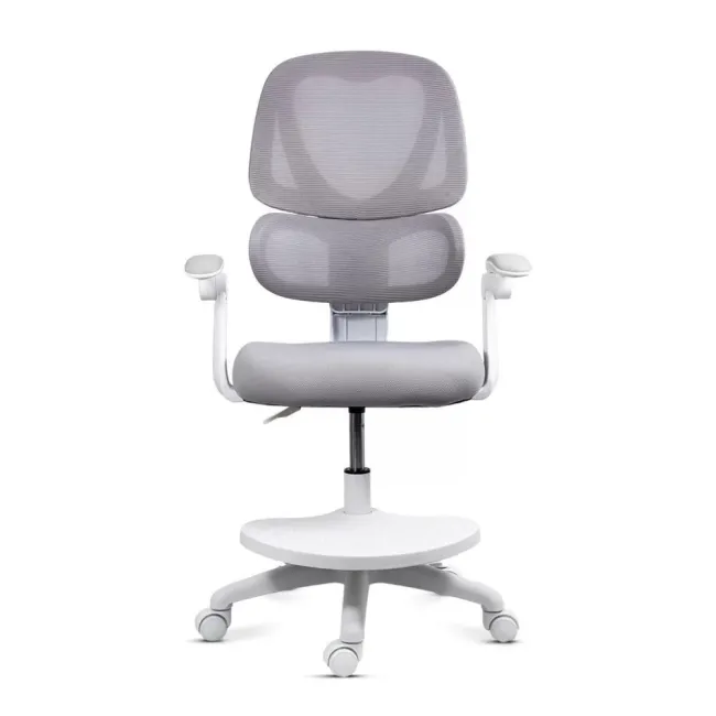Scaun birou copii OFF 335 gri, mesh, suport picioare