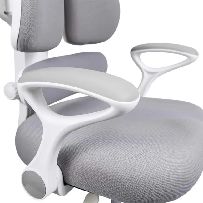 Scaun birou copii OFF 337 gri cu suport pentru picioare