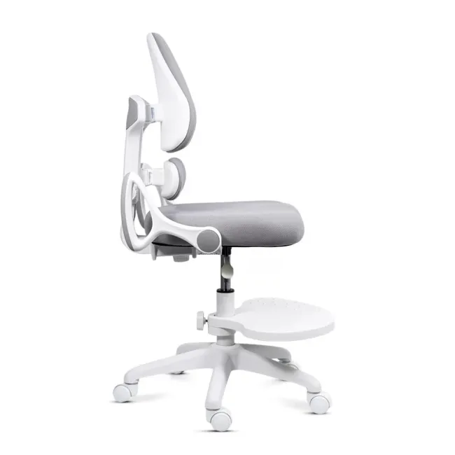 Scaun birou copii OFF 337 gri cu suport pentru picioare