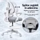 Scaun birou copii OFF 337 gri cu suport pentru picioare