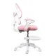 Scaun birou copii OFF 337 roz cu suport pentru picioare