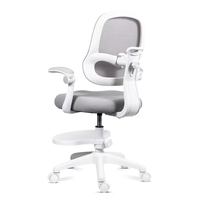 Scaun birou copii OFF 339 gri cu suport pentru picioare