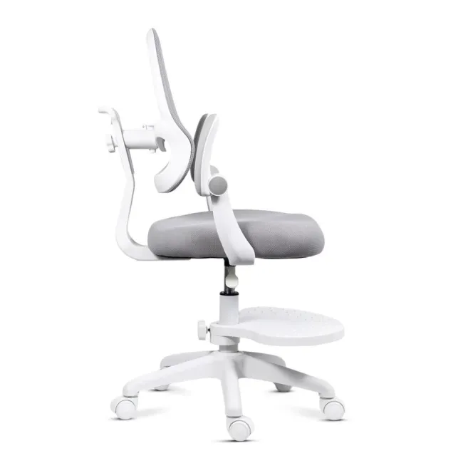 Scaun birou copii OFF 339 gri cu suport pentru picioare
