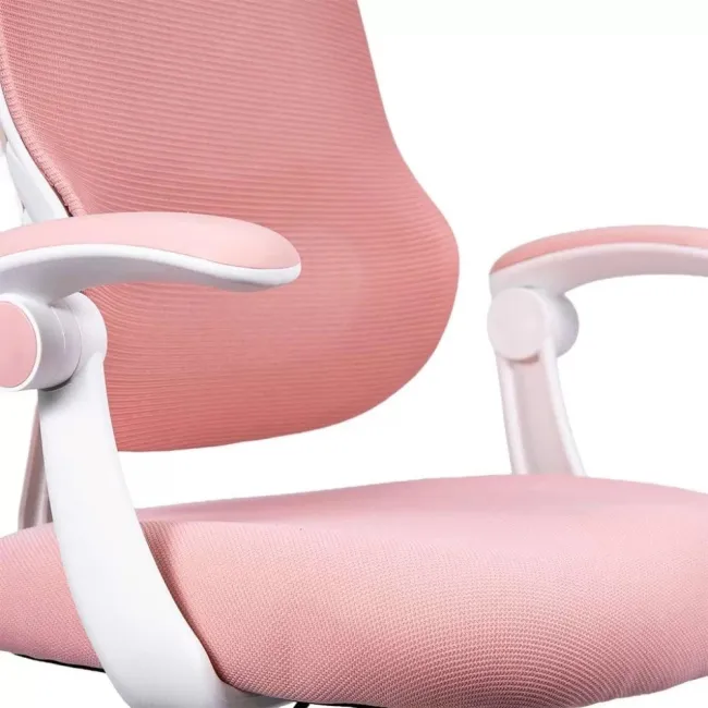 Scaun birou copii OFF 339 roz cu suport pentru picioare