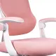 Scaun birou copii OFF 339 roz cu suport pentru picioare